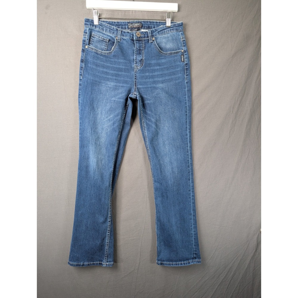 Silver Jeans Co Zane Mid Rise Straight Leg Jeans Blue Denim Womens Size 16 5265